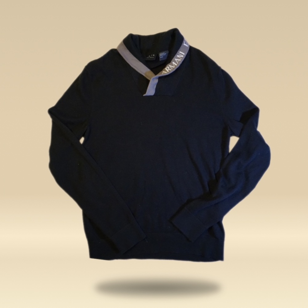 A|X Armani Exchange Shawl-Collar Sweater